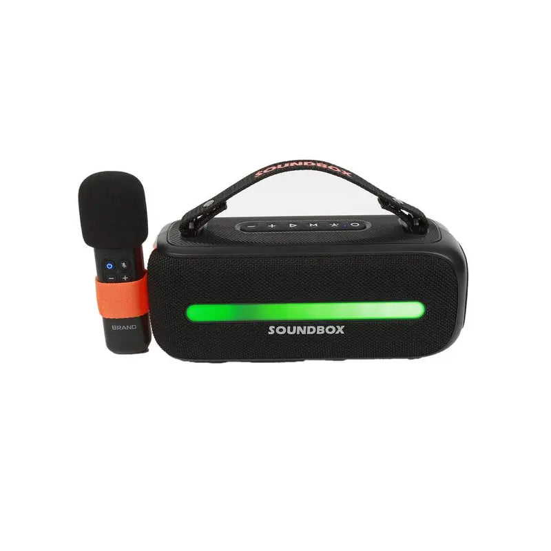 Porodo Soundtec 14W Speaker with Wireless Microphone - Black