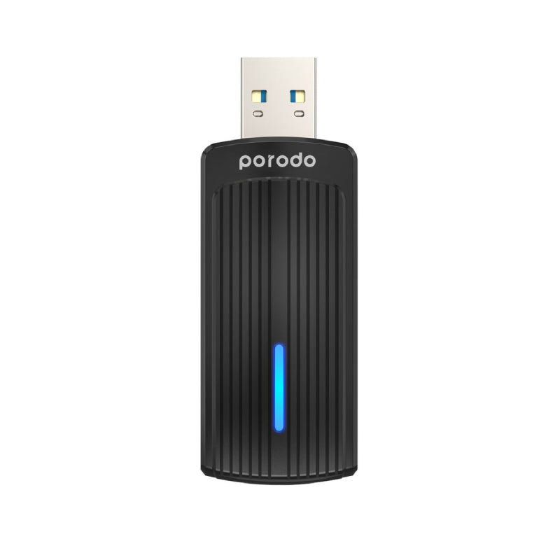 Porodo Dual Band USB Adapter - Black