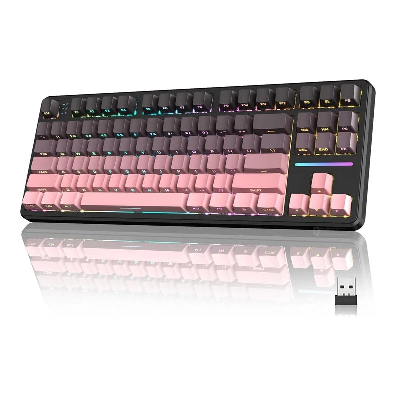 ATTACK SHARK X87 Tri-Mode Gasket Mechanical Gaming Keyboard With Strawberry Switch - Blackberry