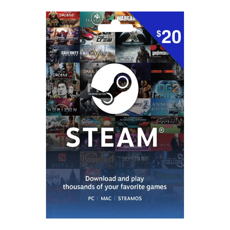 Steam Gift Card $20 (US) Digital Card