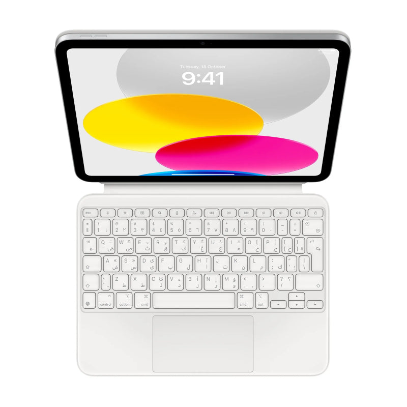 Apple Magic Keyboard Folio For Apple iPad (A16) - White / English/Arabic