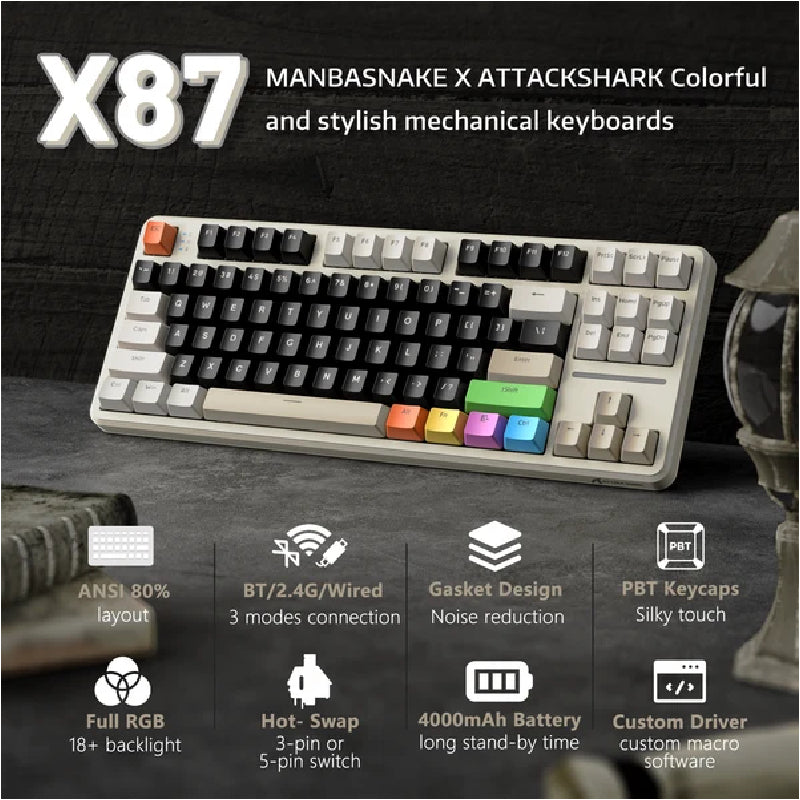 لوحة مفاتيح ألعاب ميكانيكية هجينة ستيل سيريز أبيكس 5، سلكية، RGB، باللون الأسود
