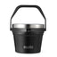 Buzio Insulated Ice Bucket with Lid Scoop Tongs and 2 Cups - 7L / Black