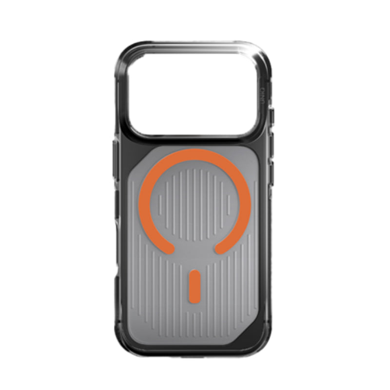 UNIQ Hybrid Combat Active Magclick Charging Case For Apple iPhone 17 Pro Max - Frost Smoke/Orange