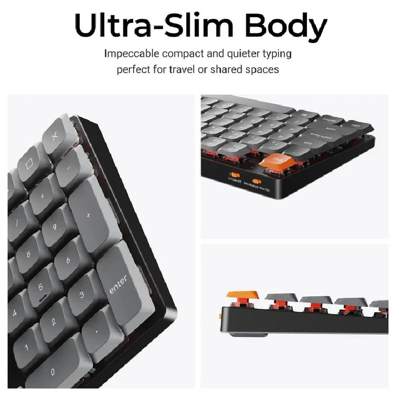 Keychron K5 Max QMK/VIA Ultra-slim Wireless Mechanical Keyboard With Red Switch - Arabic Layout