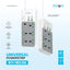 PAWA Universal Power Strip With Timer  - 5 Way  / 65W / USB-A / USB-C / White