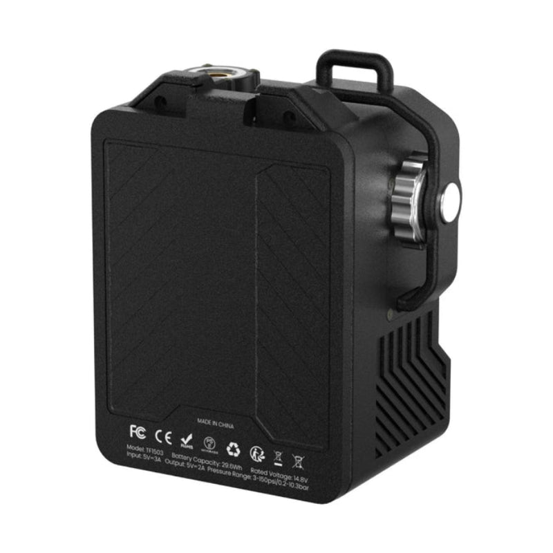 TowerTop Portable 2-in-1 Air Inflator with Camping Light - Black