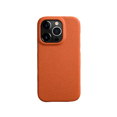 Melkco Back Snap Pro Series With Magsafe Clemence Leather Regal Cover Case - Apple iPhone 15 Pro / Orange Accessories >