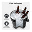 Buzio Insulated Ice Bucket with Lid Scoop Tongs and 2 Cups - 7L / Black