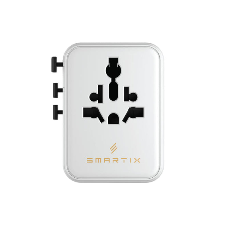 Smartix NomadPro GaN International Travel Adapter - 70W / USB-A / USB-C / White