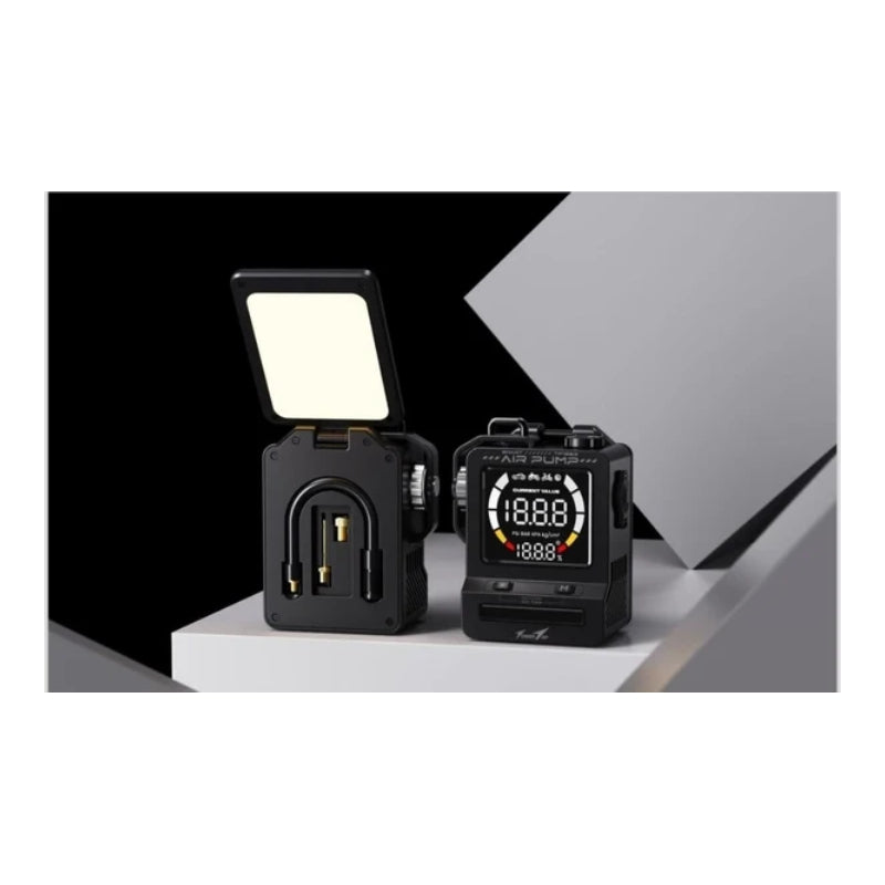 TowerTop Portable 2-in-1 Air Inflator with Camping Light - Black