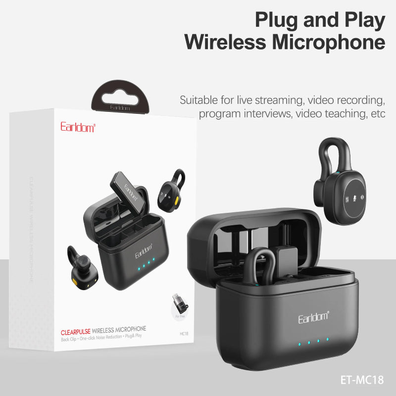 Earldom ET-MC18 Wireless Microphone - 2.4GHz / Black