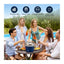 Buzio Insulated Ice Bucket with Lid Scoop Tongs and 2 Cups - 7L / Blue