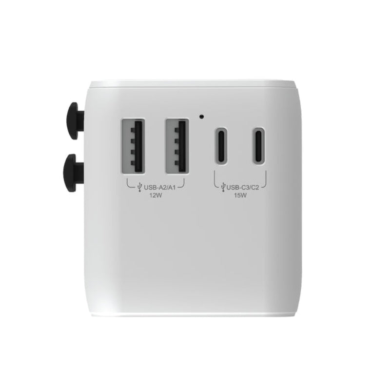Smartix NomadPro GaN International Travel Adapter - 70W / USB-A / USB-C / White