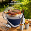 Buzio Insulated Ice Bucket with Lid Scoop Tongs and 2 Cups - 7L / Blue