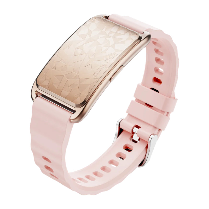Porodo TrackFit Arc Smart Fitness Tracker with Silicon Strap - Bluetooth / 200mAh / Pink