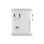 Smartix NomadPro GaN International Travel Adapter - 70W / USB-A / USB-C / White