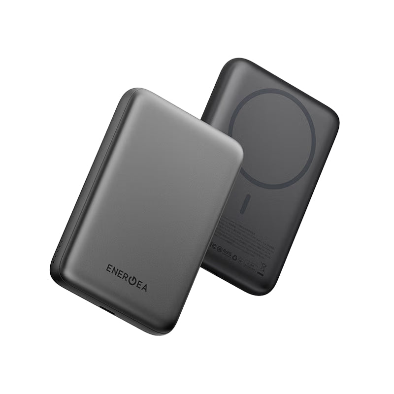 Energea Magpac Loop 10K MagSafe Power Bank With USB-C Cable - 10000mAh / USB-C / Gunmetal