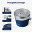 Buzio Insulated Ice Bucket with Lid Scoop Tongs and 2 Cups - 7L / Blue