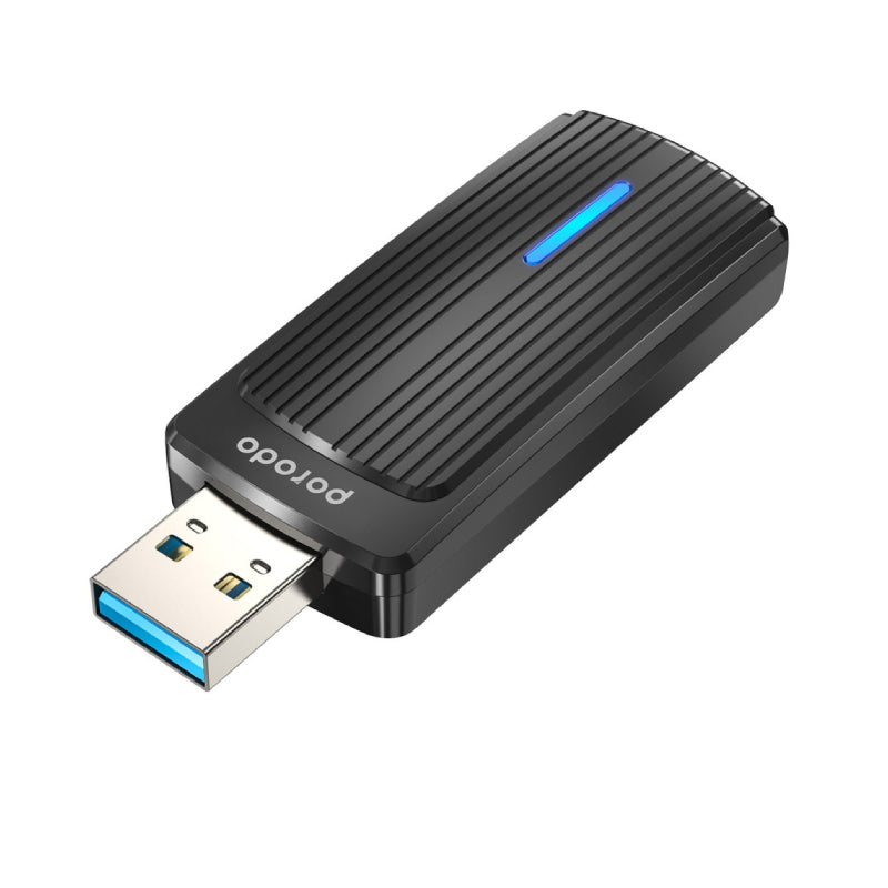 Porodo Dual Band USB Adapter - Black