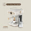 LePresso Retro Espresso Boiler Machine Gauge and Milk Steamer - White