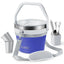 Buzio Insulated Ice Bucket with Lid Scoop Tongs and 2 Cups - 7L / Purple