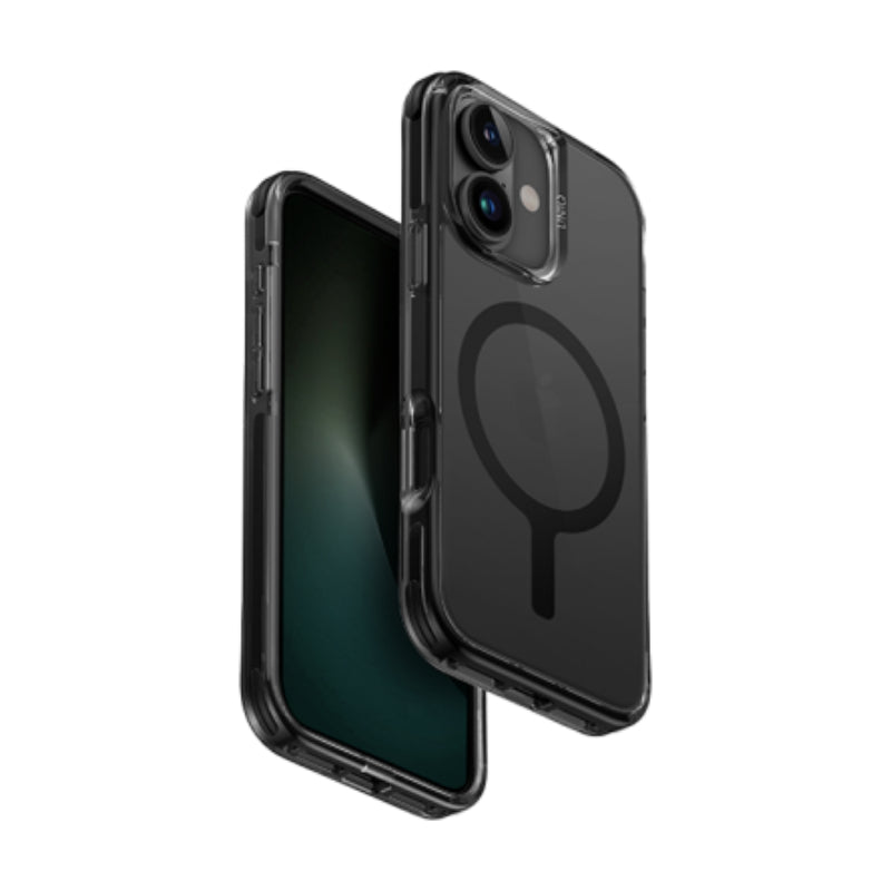 UNIQ Hybrid Combat Magclick Charging Case For Apple iPhone 16 Plus - Carbon Black