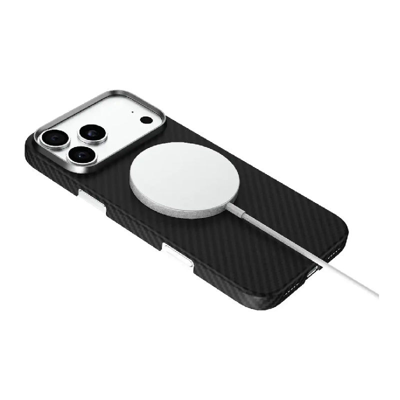 Levelo Sergei 1500D Aramid Fiber Case For Apple iPhone 17 Pro Max - Black Accessories > Mobiles & Tablets > Mobiles >