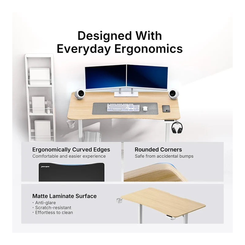 AndaSeat Xtreme Series Ergonomic Gaming Desk - 140 x 75 cm / Wood Grain
