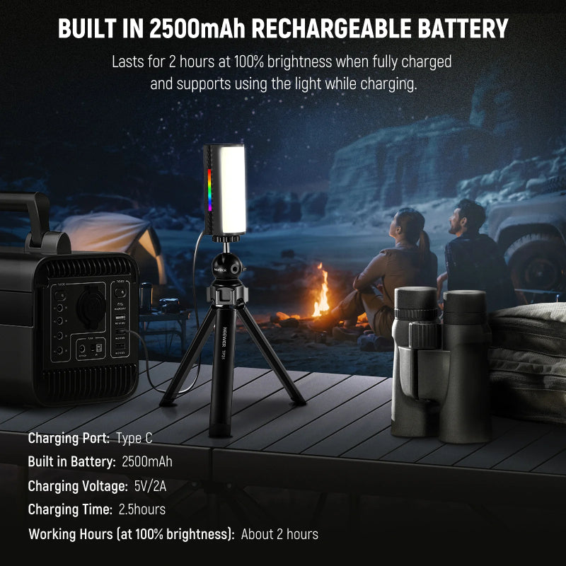 NEEWER TL97C Magnetic Handheld Light Wand with APP Control - 2500mAh / 4.5W