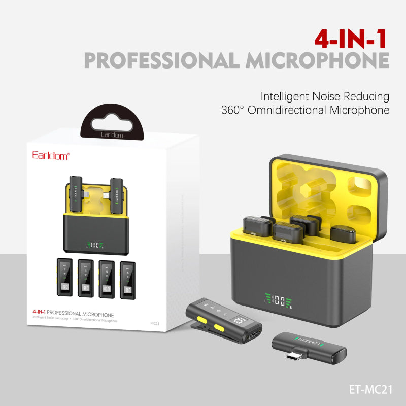 Earldom ET-MC21 Wireless Microphone - 2.4GHz / Black