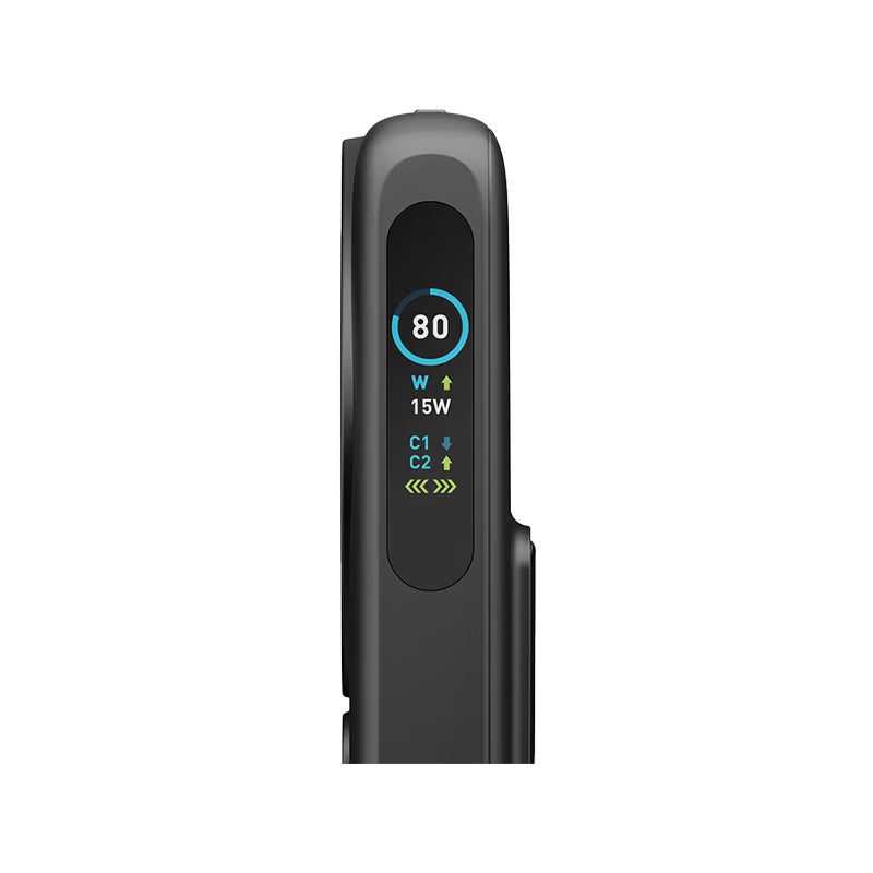 Energea Magpac Ultra Qi2 MagSafe Power Bank With USB-C Cable - 10000mAh / USB-C / Gunmetal