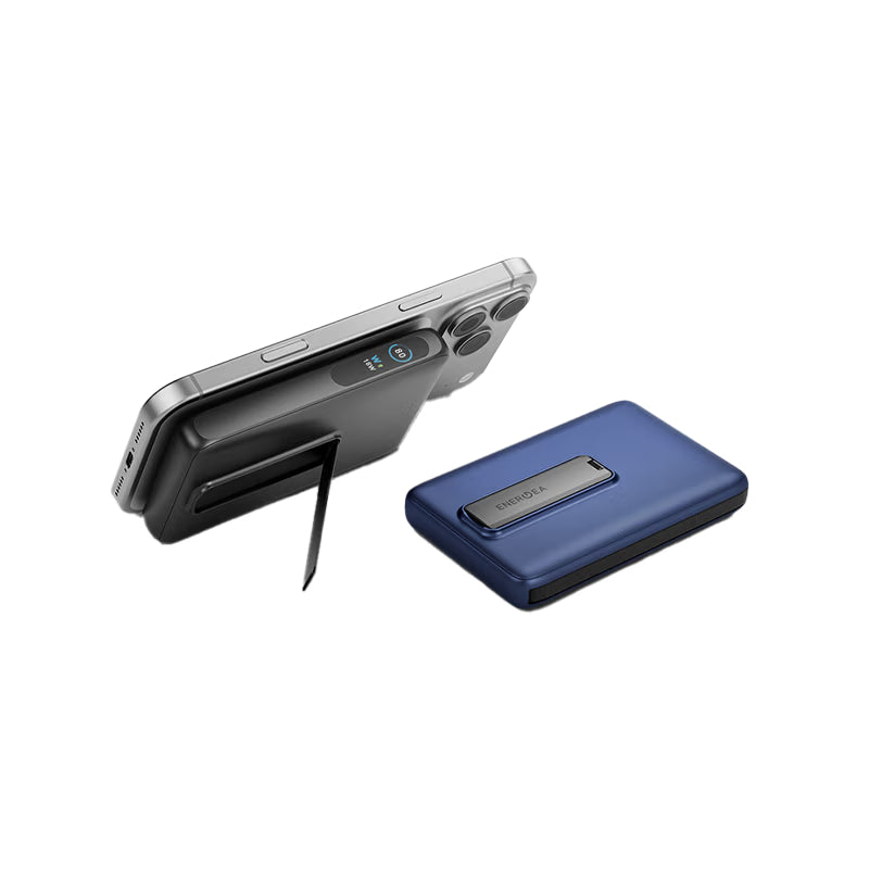 Energea Magpac Ultra Qi2 MagSafe Power Bank With USB-C Cable - 10000mAh / USB-C / Gunmetal