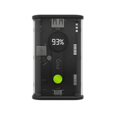 GOUI Nano Power Bank - 20,000mAh / USB-A / USB-C / Transparent
