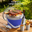 Buzio Insulated Ice Bucket with Lid Scoop Tongs and 2 Cups - 7L / Purple