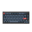 Keychron V1 Max QMK/VIA RGB Wireless Mechanical Gaming Keyboard With Gateron Jupiter Red Switch - Arabic Layout / Black