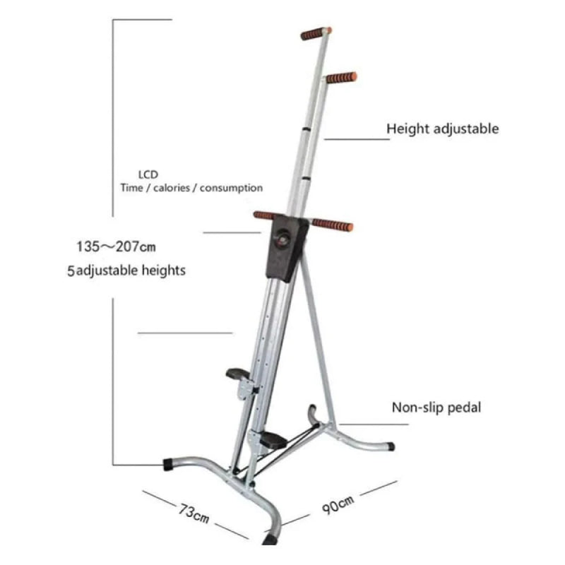 Black Bull Compact Home Gym Vertical Climber Stair Stepper Full Body Workout Machine