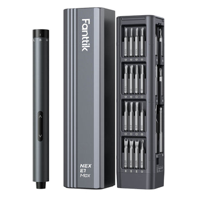 Fanttik NEX E1 MAX Precision Electric Screwdriver Kit - 350mAh Battery / 50 S2 Magnetic Bits / Gray