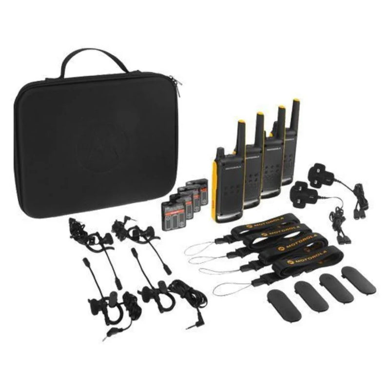 Motorola Talkabout T82 Extreme Quad Pack - Yellow/Black