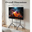 NORTH BAYOU P100 Height Adjustable Large Screen Stand - 65” – 90” Screens