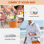 Buzio Insulated Ice Bucket with Lid Scoop Tongs and 2 Cups - 7L / Orange
