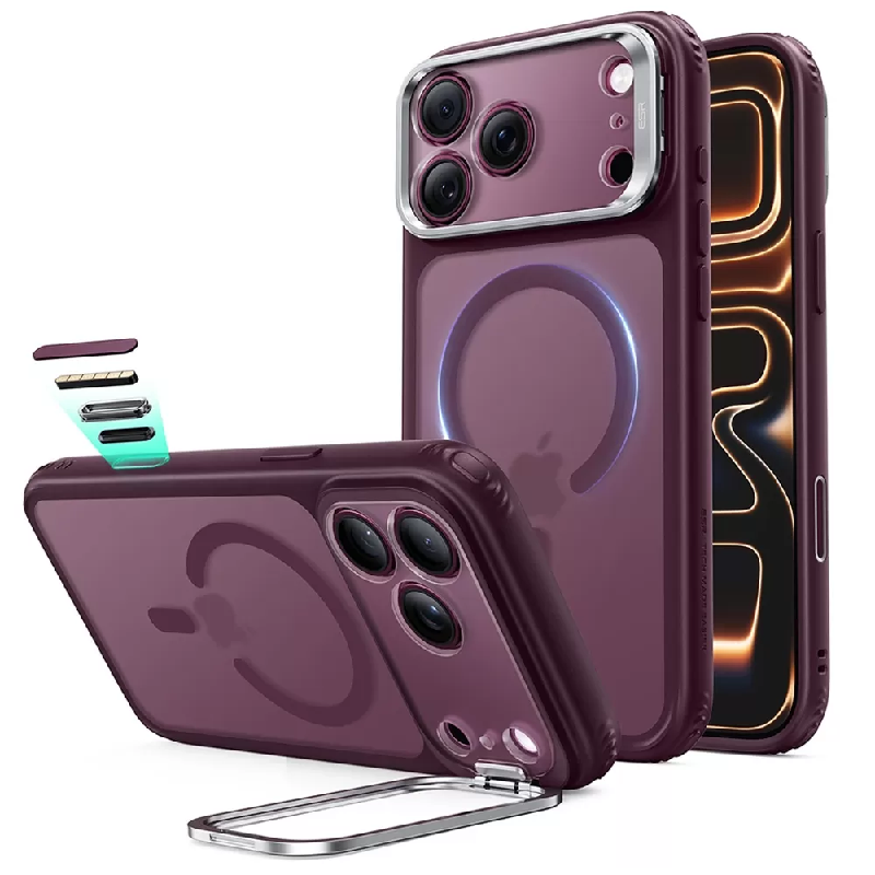 ESR Classic Hybrid Magnetic Case for Apple iPhone 18 Pro/17 Pro - Frosted Red