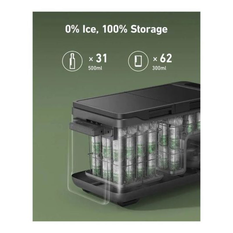 Anker EverFrost Powered Cooler 50 Power Station - 299Wh / Black/Green