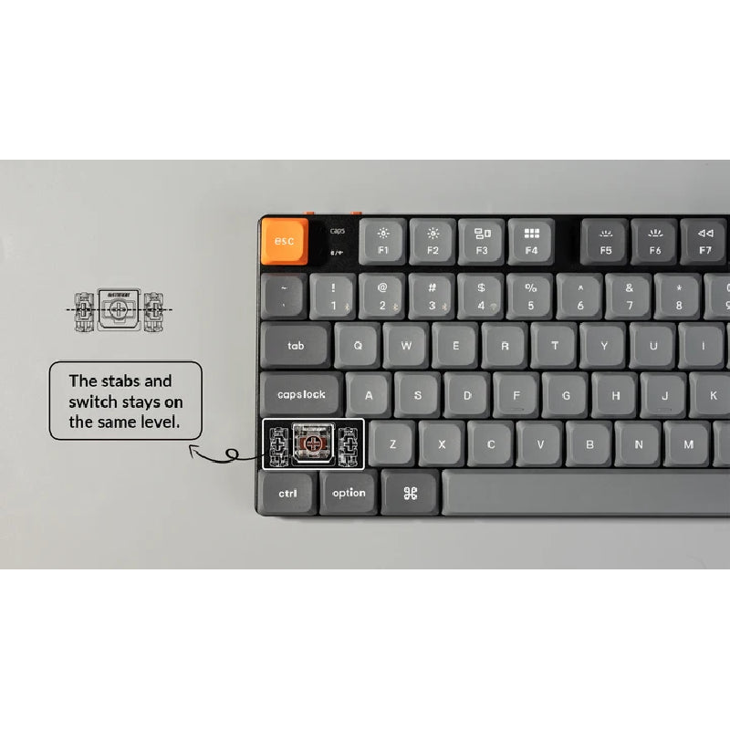 Keychron K1 Max TKL RGB Backlight Hot Swappable QMK/VIA Wireless Mechanical Gaming Keyboard - Black