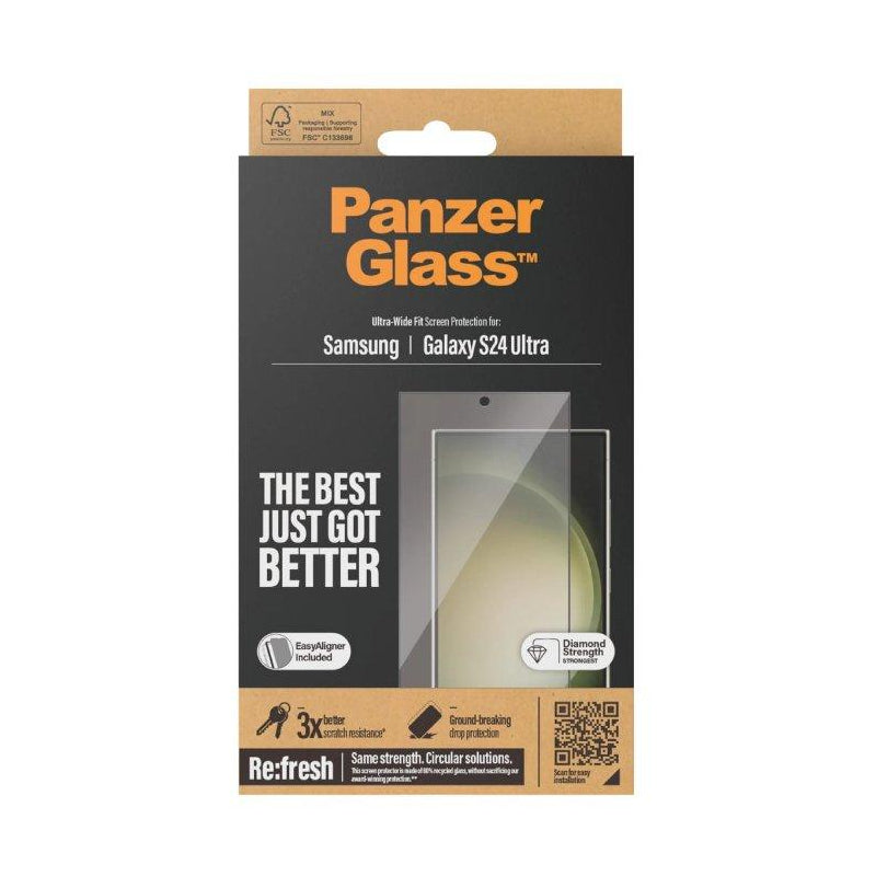 PanzerGlass Ultra-Wide Fit Screen Protector for Samsung Galaxy S24 Ultra - Clear