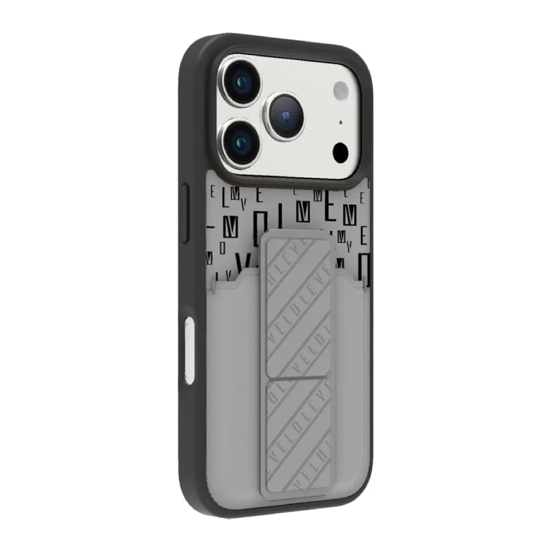 Levelo Morphix Gripstand Case With Cardholder For Apple iPhone 17 Pro Max - Cloud Grey Accessories > Mobiles & Tablets