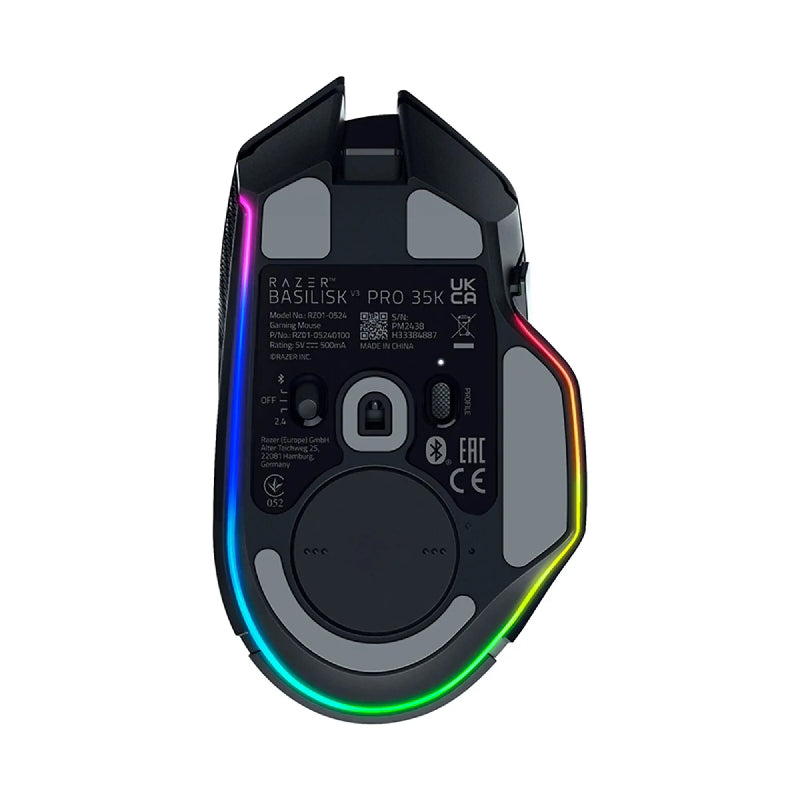 Razer Basilisk V3 Pro Fully Customizable Ergonomic Gaming Mouse - Wireless / Razer Chroma RGB / 35K DPI  / Black