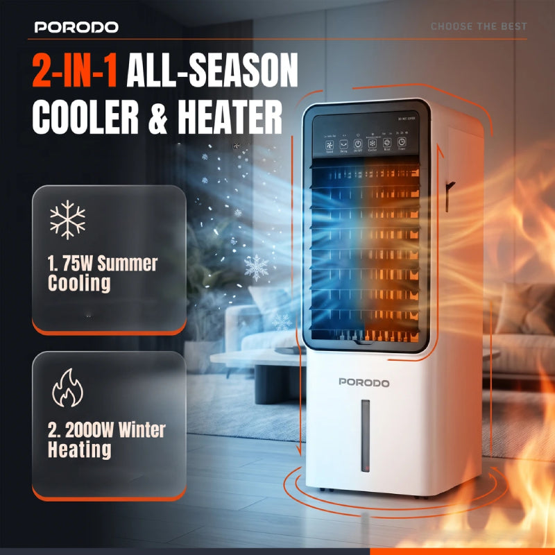 Porodo Chillo Max Pro 2-in-1 Cooler and Heater - White
