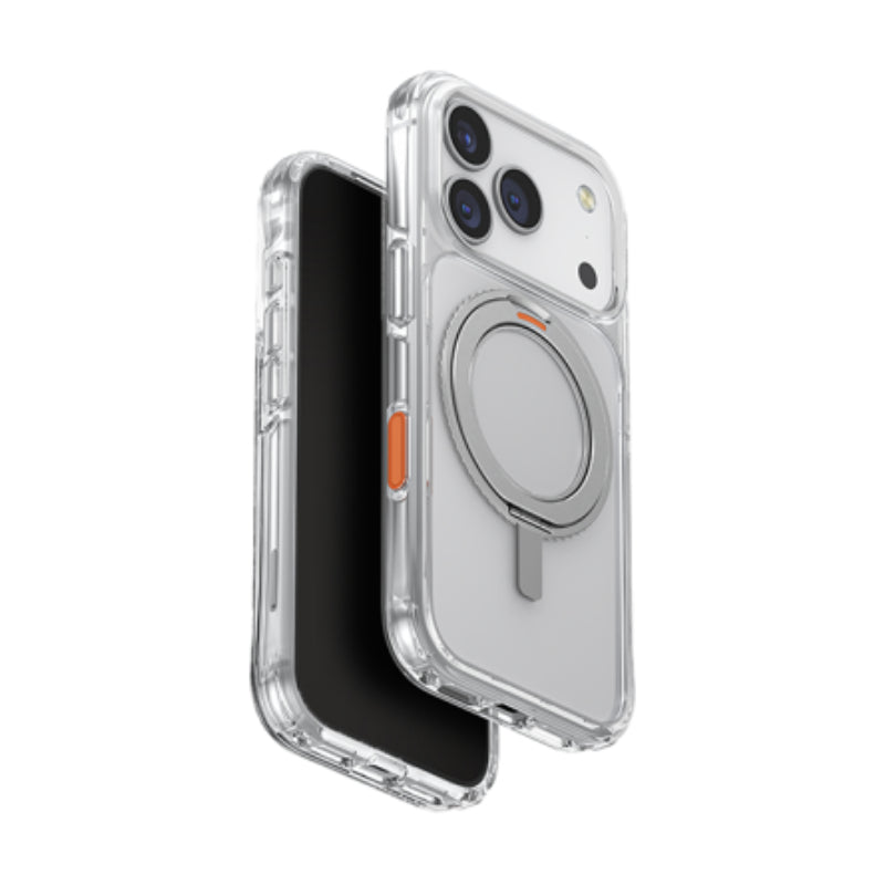 UNIQ Hybrid SWIVIX with 360 Rotating KickStand Case For Apple iPhone 17 Pro - Lucent Clear