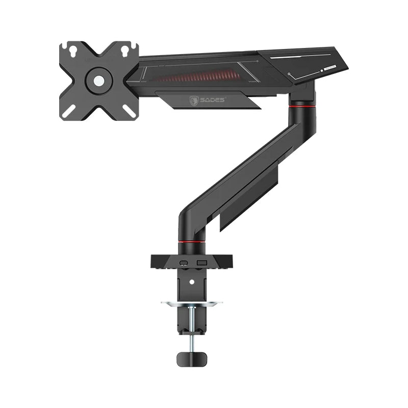 SADES Cobra Single Monitor Mount Arm (Max size 40"/12KG Per ARM) - Black